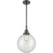 Downtown Urban Beacon 1 Light 10 inch Oil Rubbed Bronze Mini Pendant Ceiling Light in Clear