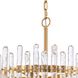 Icicles 6 Light 24 inch Natural Brass Pendant Ceiling Light, Converts to Semi Flush