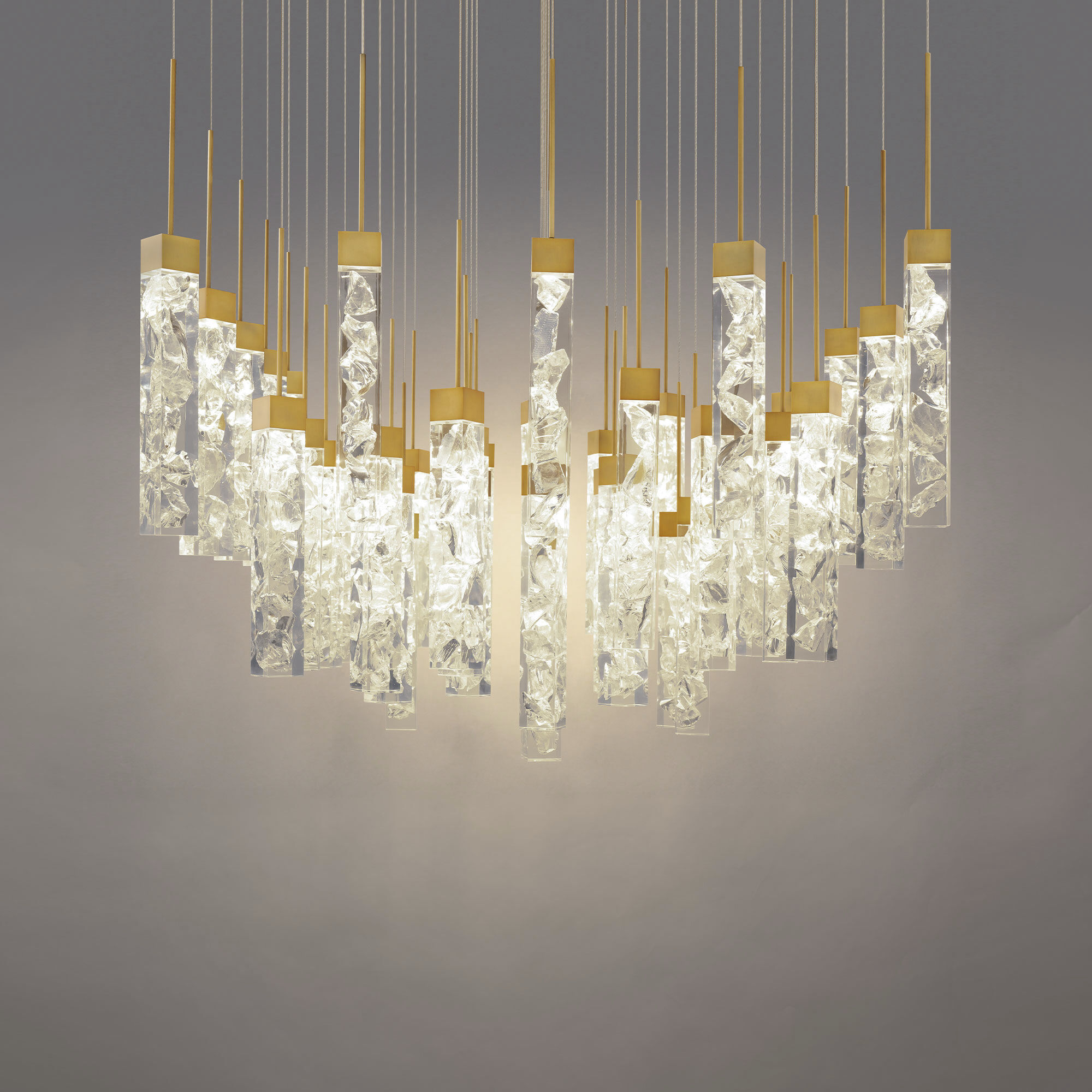 Minx 41 Light 36 inch Aged Brass Multi-Light Pendant Ceiling Light