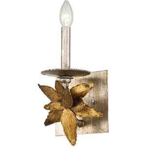Toissant 1 Light 6 inch Gold Leaf and Silver Leaf Sconce Wall Light