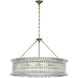 AERIN Rhine LED 36 inch Hand-Rubbed Antique Brass Ring Chandelier Ceiling Light
