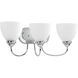 Heart 3 Light 21.63 inch Polished Chrome Bath Vanity Wall Light