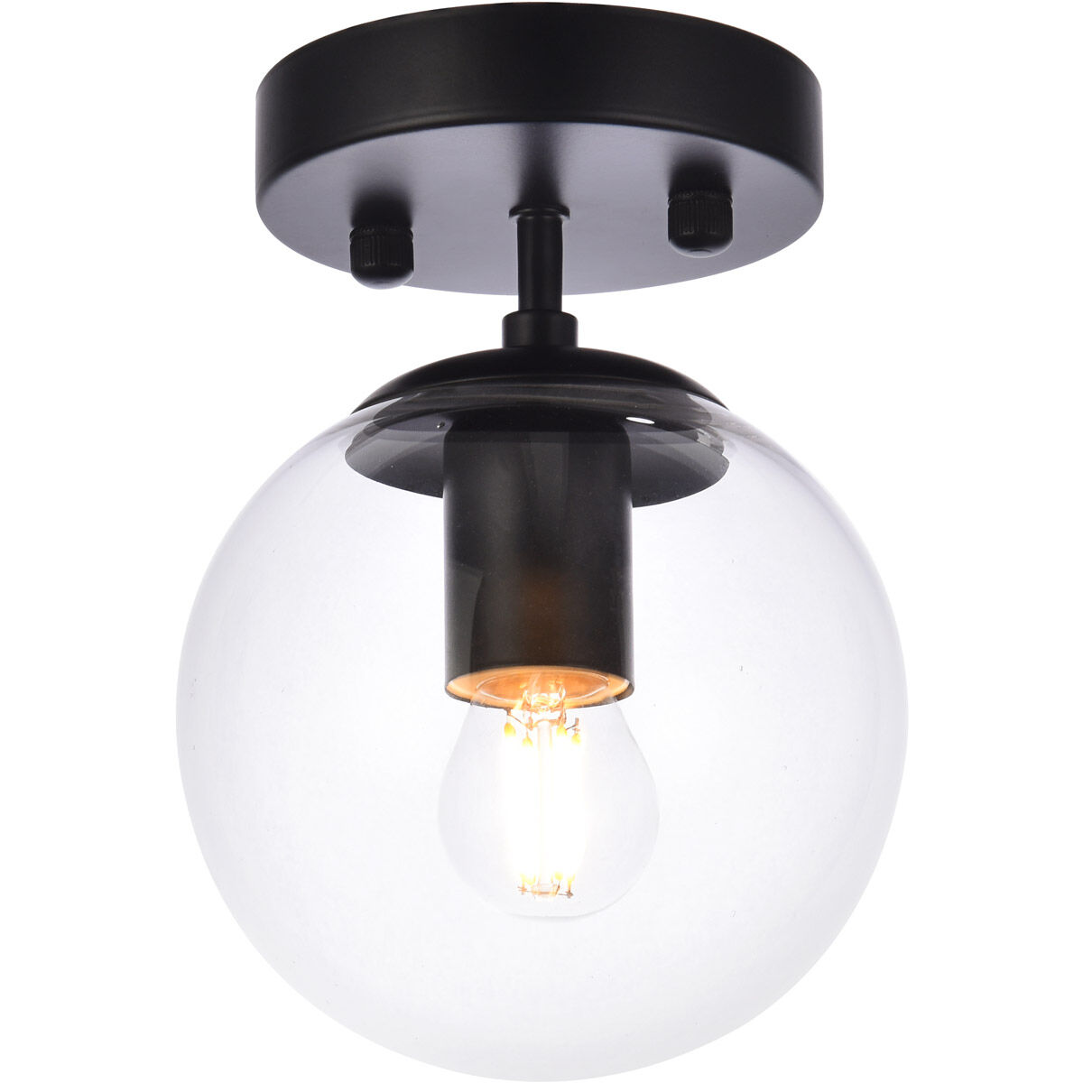 Mimi 1 Light 6 inch Black Bath Sconce Wall Light, can be Ceiling Mounted