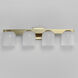 Scoop 4 Light 29.5 inch Natural Aged Brass Bath Vanity Wall Light in Marble