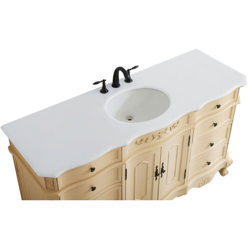 Danville 60 X 21 X 36 inch Light Antique Beige Vanity Sink Set
