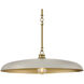 Sadie 1 Light 24 inch Lacquered Brass Chandelier Ceiling Light in Lacquered Brass with Light Taupe