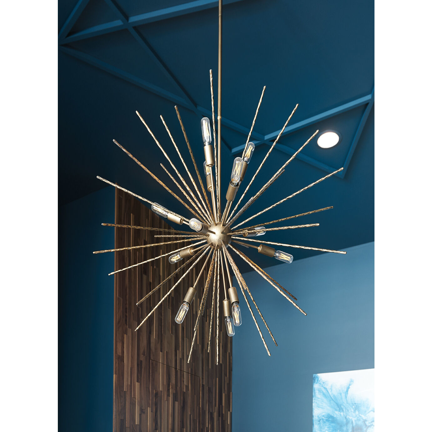 Tryst LED 30 inch Burnished Gold Chandelier Ceiling Light, Orb