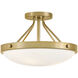 Gus 3 Light 14.5 inch Gold Semi-Flush Mount Ceiling Light, Medium