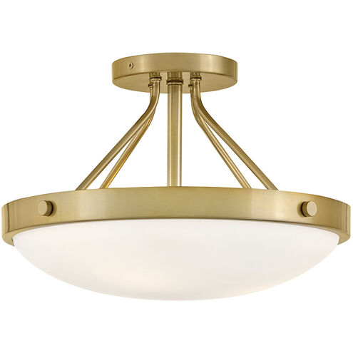 Gus 3 Light 14.5 inch Gold Semi-Flush Mount Ceiling Light, Medium