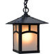 Evergreen 1 Light 7 inch Bronze Pendant Ceiling Light in Amber Mica, Sycamore Filigree