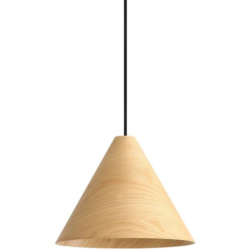 Conique 1 Light 13 inch Light Walnut Pendant Ceiling Light
