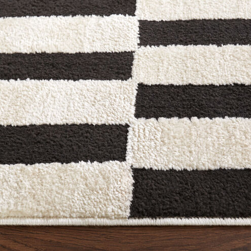 Optika 130 X 94 inch Black/White Rug in 8 x 11