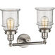 Franklin Restoration Canton LED 16.5 inch Brushed Satin Nickel Bath Vanity Light Wall Light in Seedy Glass, Franklin Restoration