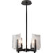 Arc 4 Light 13.5 inch Black Semi-Flush/Pendant Ceiling Light