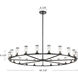Revolve 21 Light 60.38 inch Clear Glass/Urban Bronze Chandelier Ceiling Light