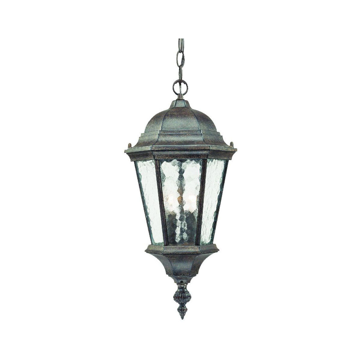 Telfair 2 Light 9.5 inch Black Coral Exterior Hanging Lantern