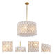 Flair 3 Light 22 inch Oxidized Gold Leaf Pendant Ceiling Light