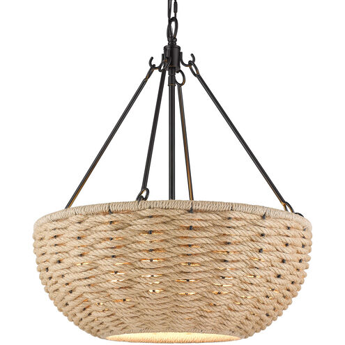 Hathaway 4 Light 20 inch Matte Black Pendant Ceiling Light