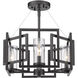 Marco 4 Light 16 inch Matte Black Semi-Flush Mount Ceiling Light