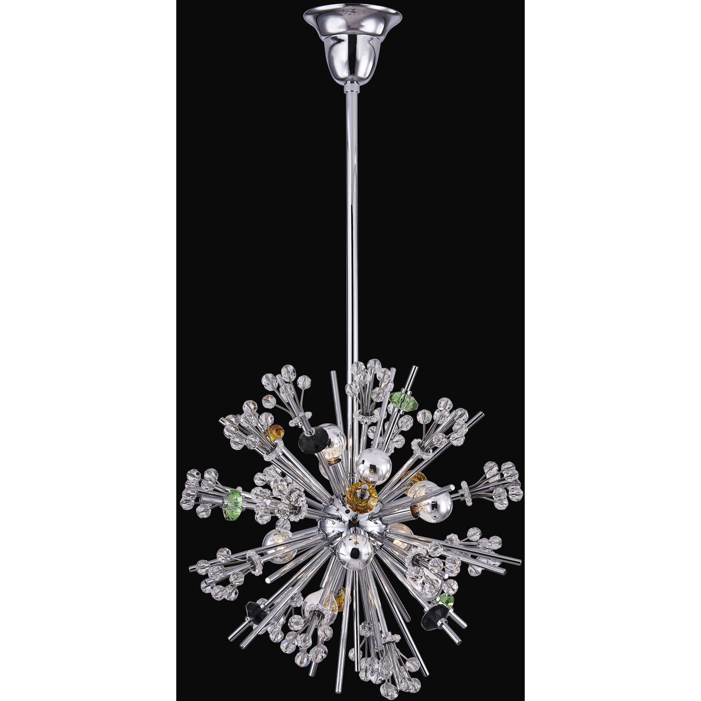 Constellation 10 Light 19 inch Polished Chrome Pendant Ceiling Light
