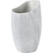 Scribing 10 X 6 inch Vase in White