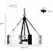 Rezi 4 Light 24.25 inch Matte Black Indoor Pendant Ceiling Light