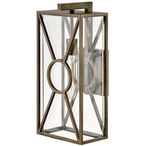 Coastal Elements Brixton Outdoor Wall Mount Lantern in Burnished Bronze, Medium