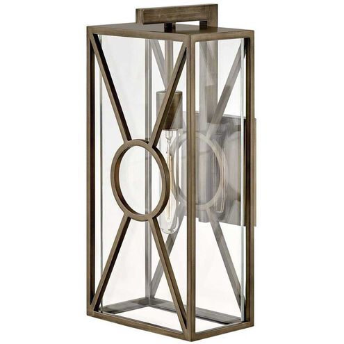Coastal Elements Brixton Outdoor Wall Mount Lantern in Burnished Bronze, Medium