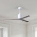 Atlas Eliza 56 inch Gloss White with Old Oak Tone Blades Ceiling Fan, Paddle Fan