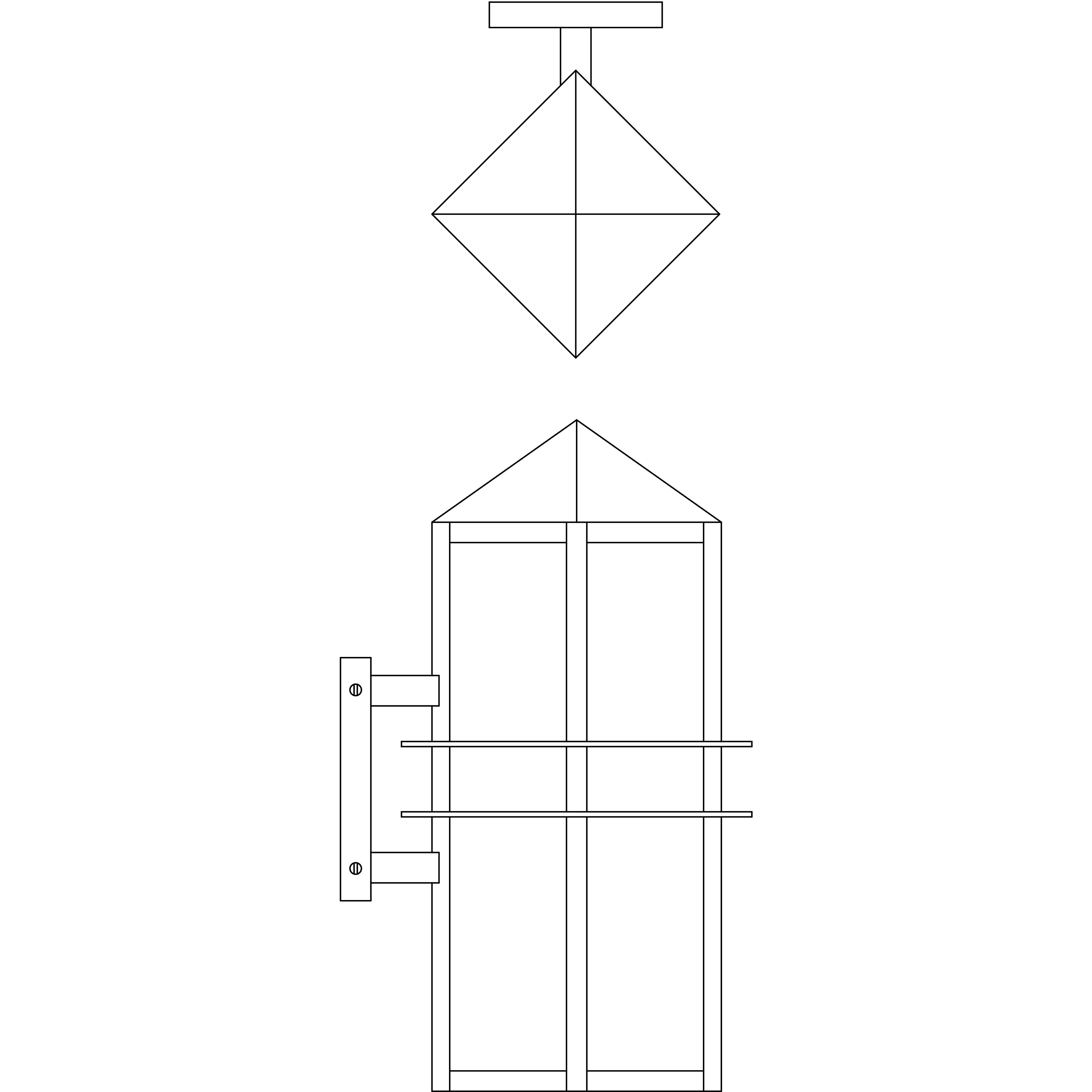 Bexley 1 Light 16.5 inch Antique Brass Outdoor Wall Mount in Frosted