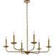 Cohen 6 Light 36 inch Brass Pendant Ceiling Light