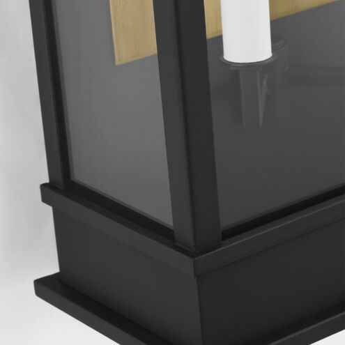 C&M by Chapman & Myers Cupertino 2 Light 19.13 inch Textured Black Outdoor Wall Lantern