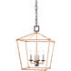 Denison 4 Light 12 inch Mole Black Lantern Pendant Ceiling Light, Small