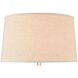 Bartlet Fields 29 inch 150 watt White with Brushed Steel Table Lamp Portable Light