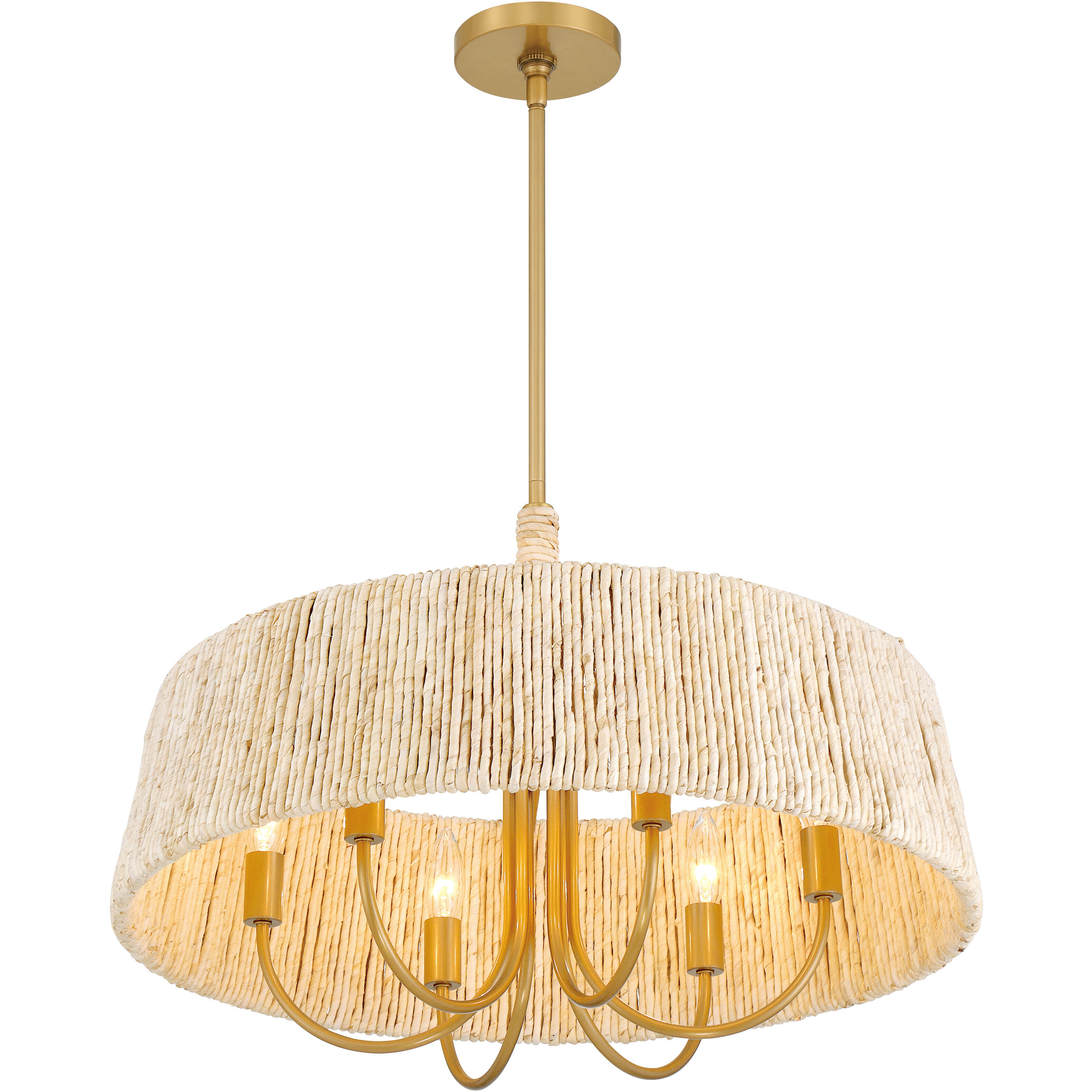 Hellia 6 Light 24 inch Legacy Brass Pendant Ceiling Light