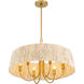 Hellia 6 Light 24 inch Legacy Brass Pendant Ceiling Light