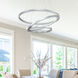 Tania Trio 32 inch Silver Chandelier Ceiling Light