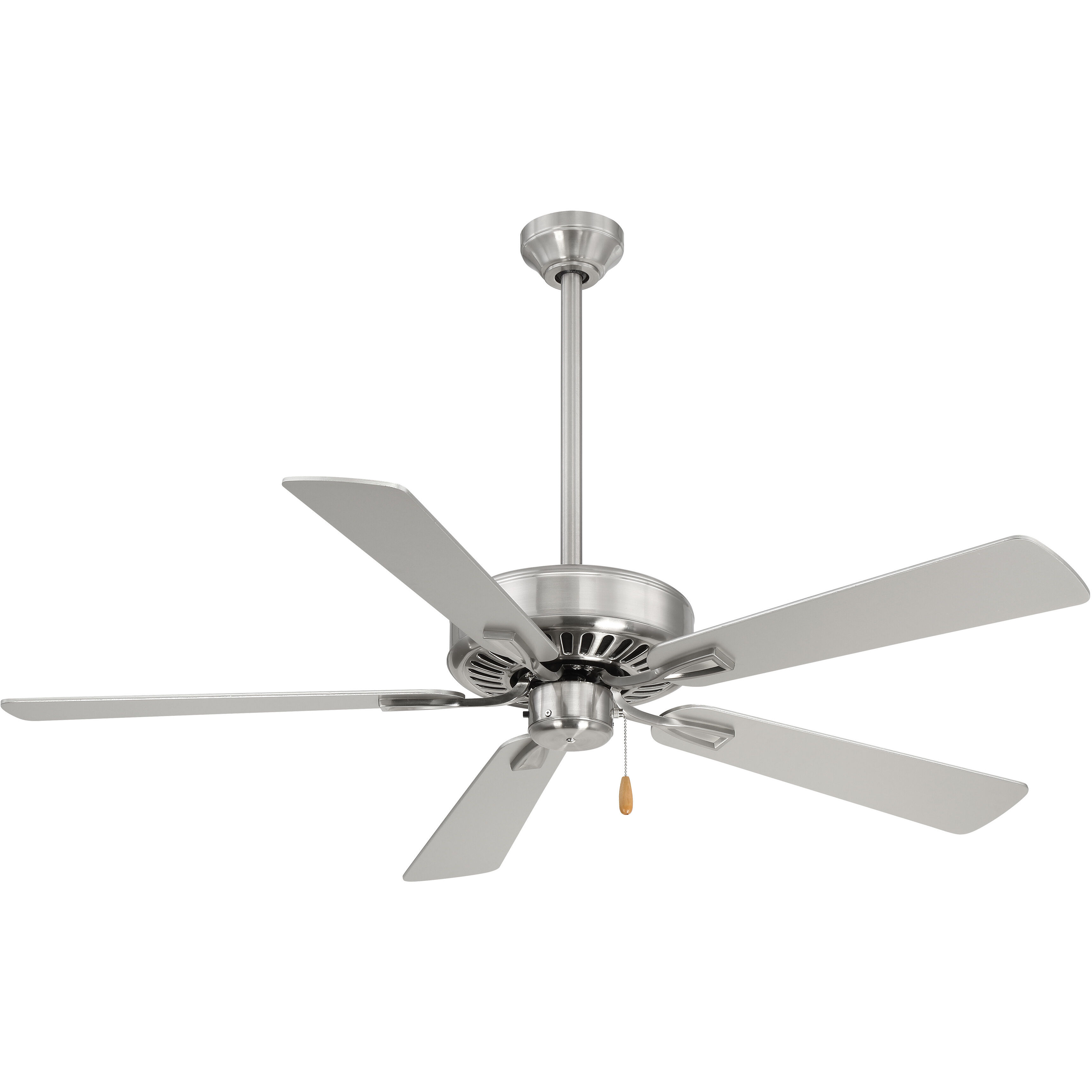 Contractor Plus 52 inch Brushed Nickel with Silver Blades Ceiling Fan