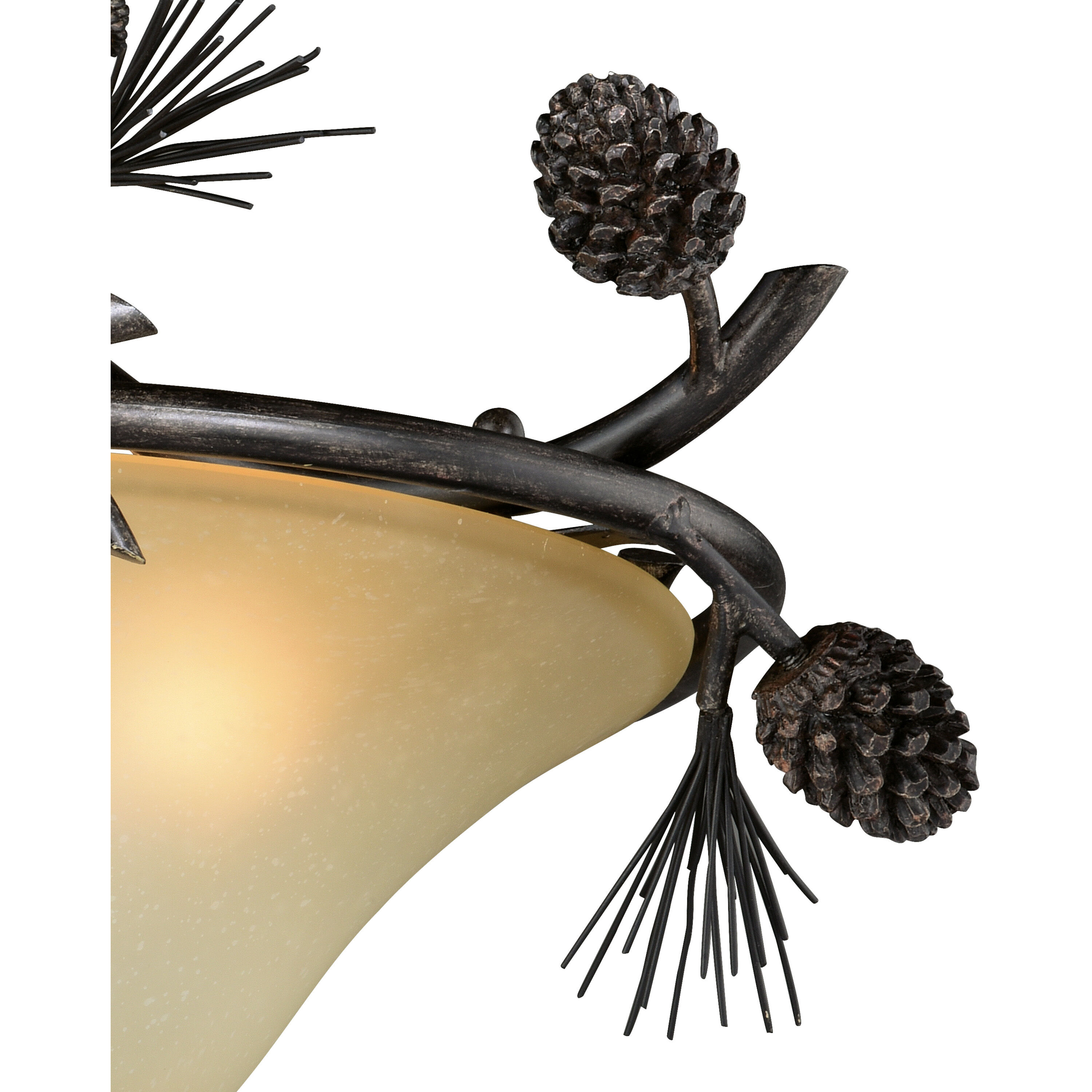 Sierra LED 18 inch Black Walnut Semi-Flush Mount Ceiling Light