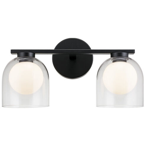 Derbishone Wall Sconce Wall Light in Black and Clear