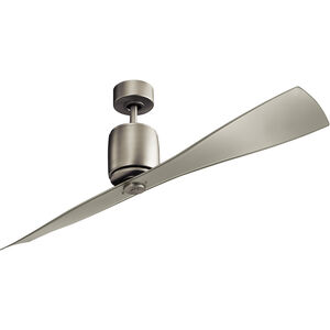 Ferron 60 inch Brushed Nickel with Clear Champagne Blades Ceiling Fan