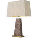 Gaultier 27.95 inch 5 watt Brown Straw Marquetry Table Lamp Portable Light