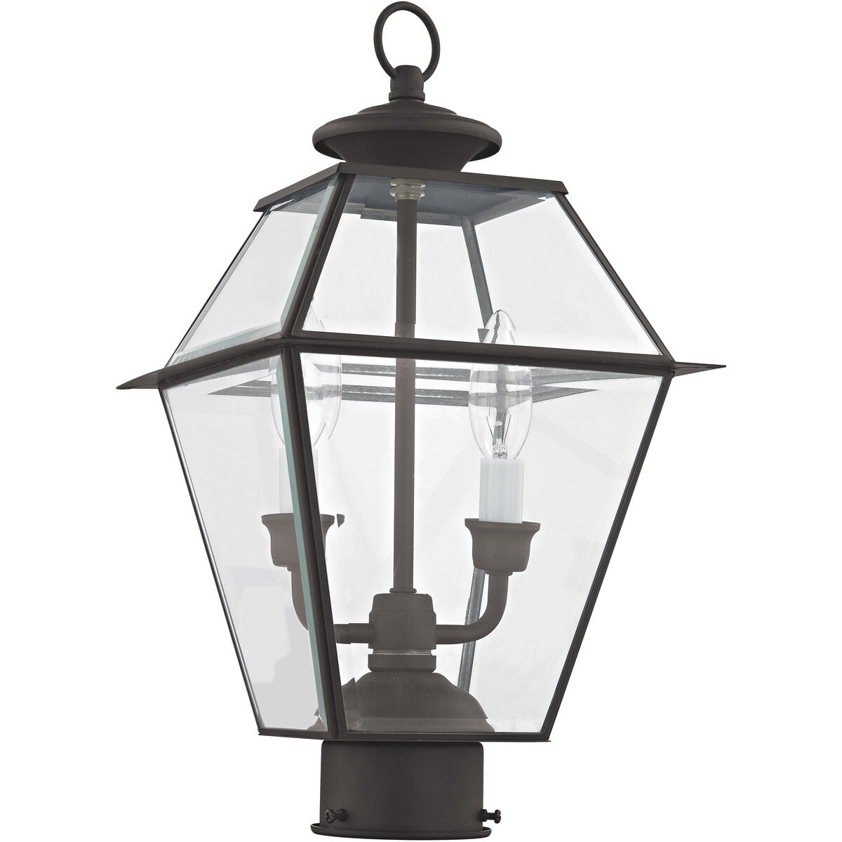 Westover 2 Light 17 inch Bronze Outdoor Post Top Lantern