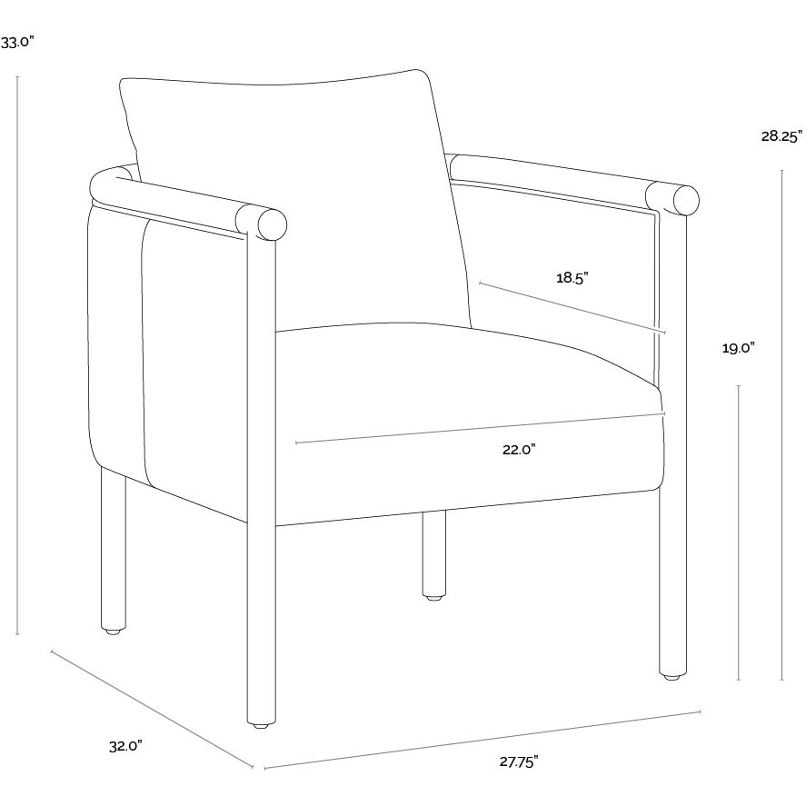Wilder Heather Ivory Tweed Lounge Chair
