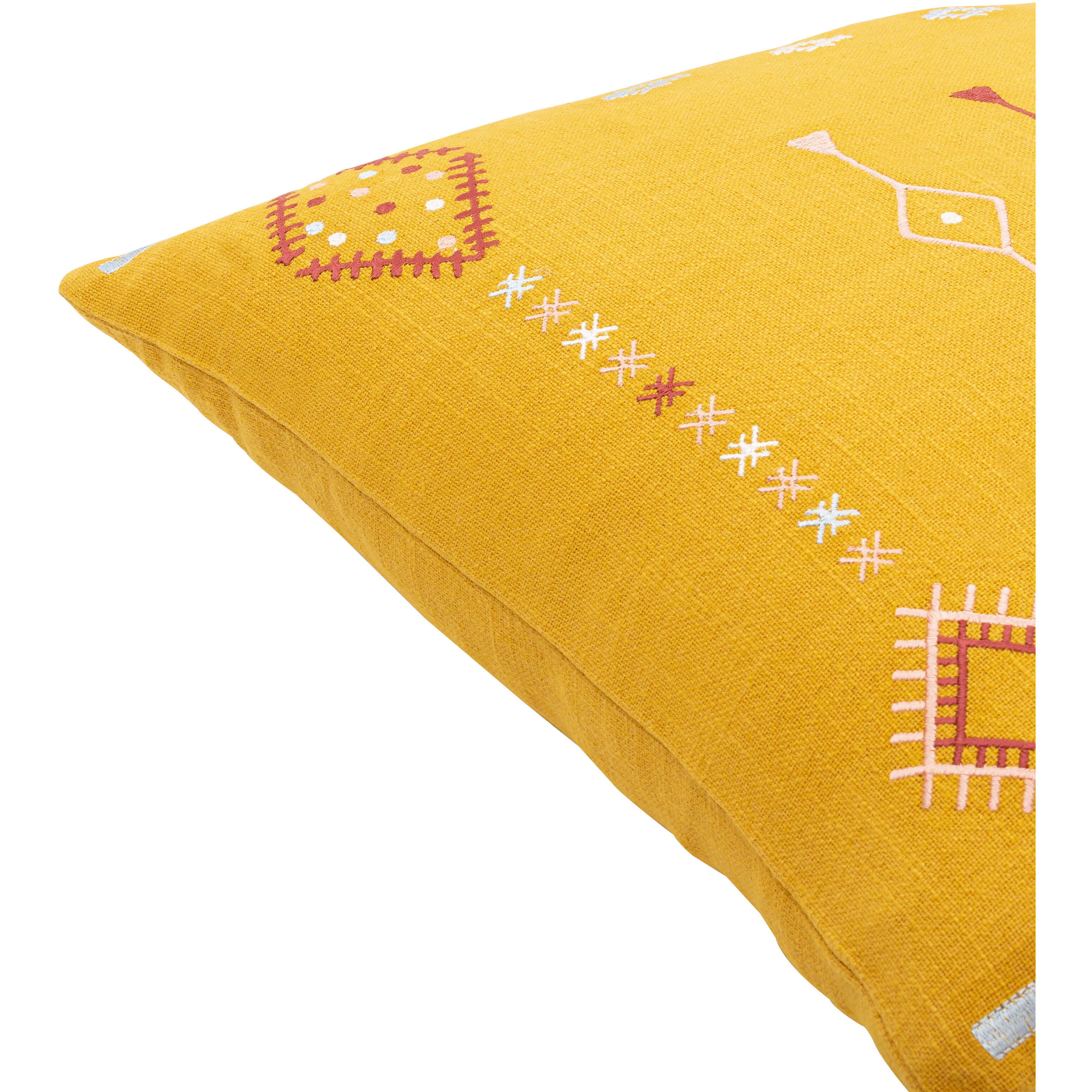 Zina 20 inch Mustard Pillow Kit in 20 x 20, Square