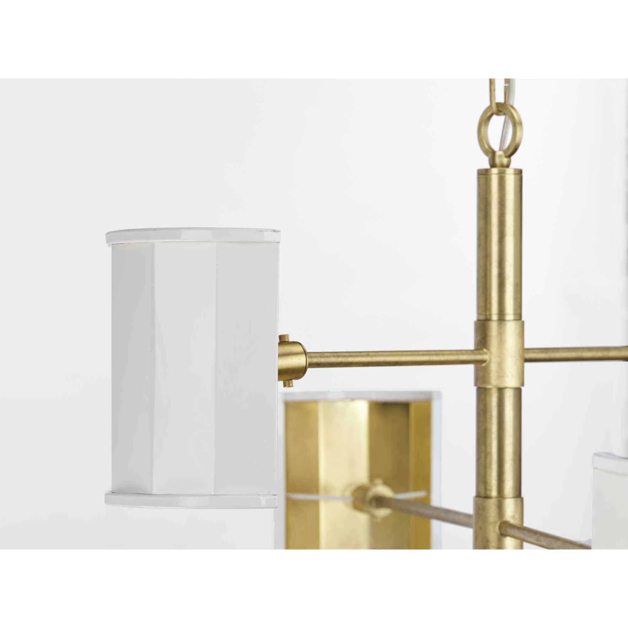 Point Dume™ Wandermere 8 Light 40 inch Brushed Brass Chandelier Ceiling Light, Design Series