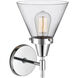 Caden LED 7.75 inch Polished Chrome Sconce Wall Light in Clear Glass
