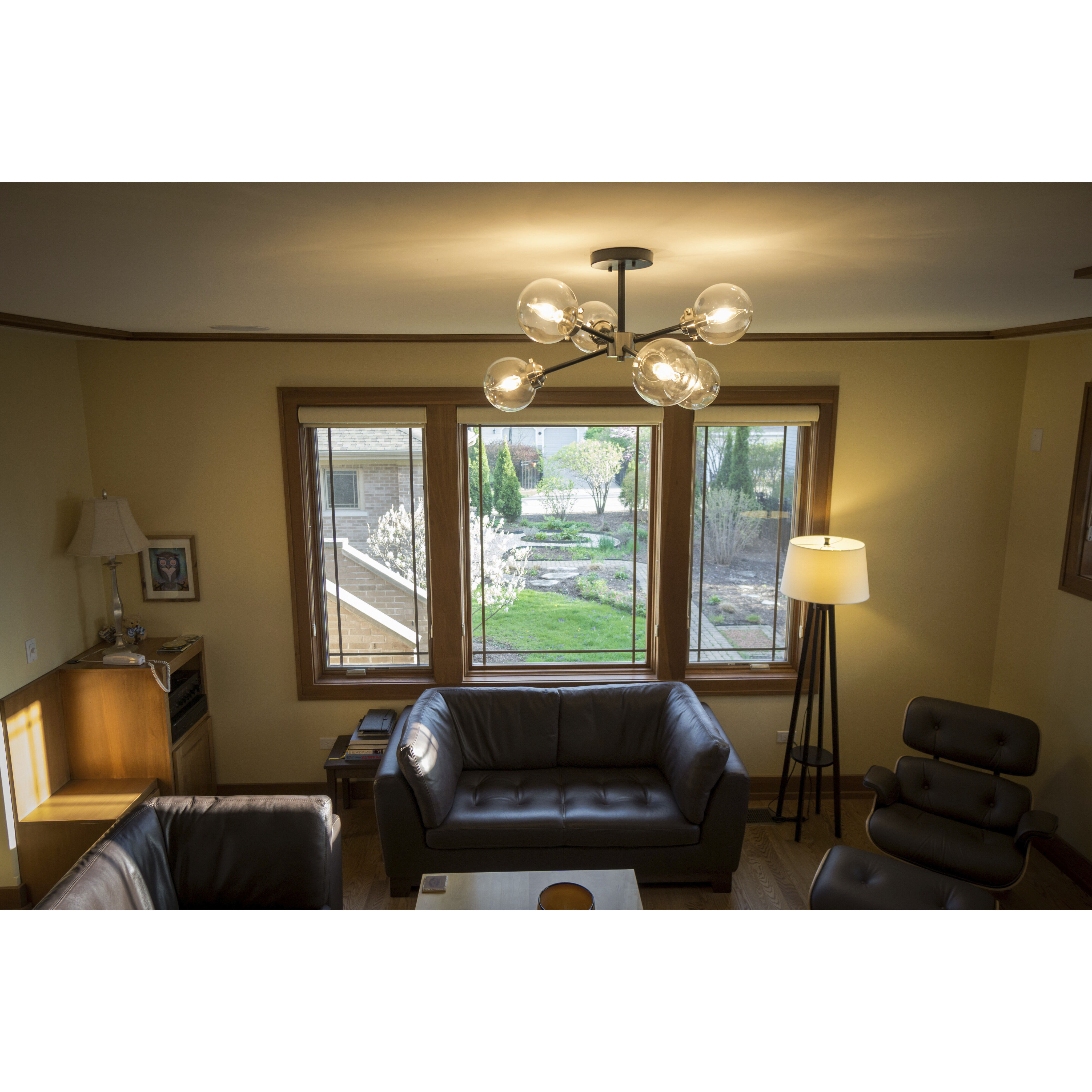 Orbit LED 20 inch Satin Nickel and Oil Rubbed Bronze Semi-Flush Mount Ceiling Light