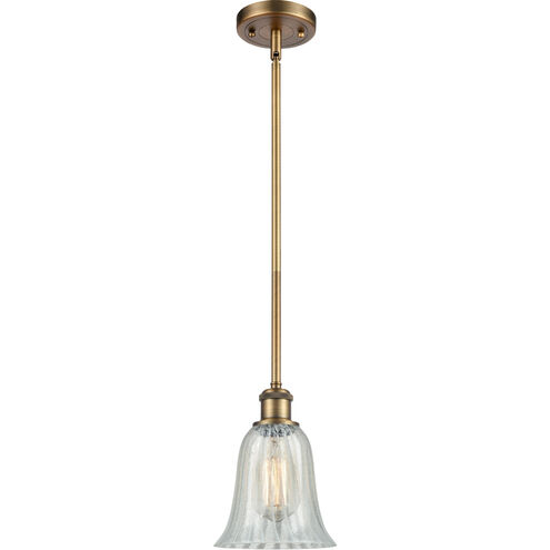 Ballston Hanover 1 Light 6 inch Brushed Brass Pendant Ceiling Light in Mouchette Glass, Ballston