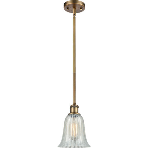 Ballston Hanover 1 Light 6.25 inch Brushed Brass Pendant Ceiling Light in Mouchette Glass, Ballston
